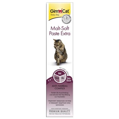 GimCat Malt- soft 100 г паста для выведения шерсти у котов и улучшения работы кишечника G-407531 фото