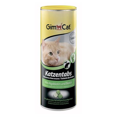 Таблетки з біотином для шкіри та шерсті GimCat Katzentabs Algobiotin and Biotion 425 г корисні ласощі для котів G-409139 фото