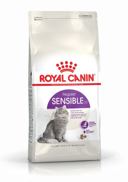 Royal Canin Sensible корм для котов с чувствительным пищеварением, 2 кг 2521020/702317 фото