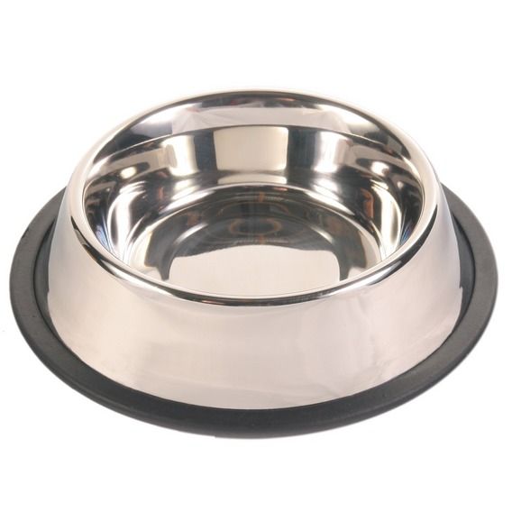 Trixie миска для собак, нержавіюча сталь, на гумі XL 1,75 л / 30 см 24854 фото
