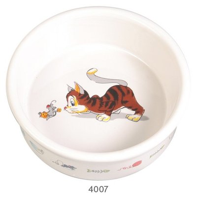 Trixie Keramiknapf миска керамическая для кошек, с рисунком, 200 мл/11.5 см 4007 фото
