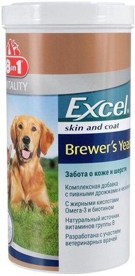 8in1 Excel Brewers Yeast 1430 таб, пивні дріжжі для собак та котів, для шкіри та шерсті 660895/115731 фото