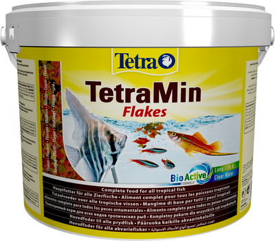 TetraMin основной корм в хлопьях для всех видов рыб 10 л 769939 фото