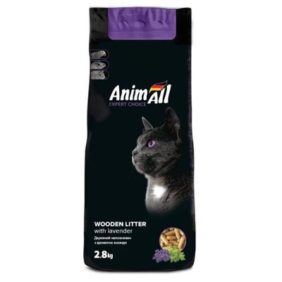 Деревний наповнювач гігієнічний AnimAll 2,8 кг для котів, гризунів, птахів з ароматом лаванди 111283 фото