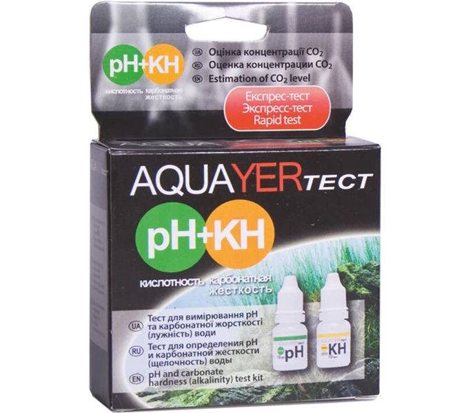 Aquayer pH+KH набор аквариумных тестов на кислотность и карбонатную жесткость PHKH фото