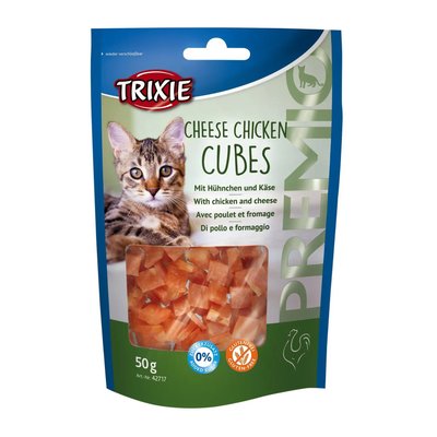 Trixie Premio лакомство для котов кубики с курицей и сыром, 50 г 42717 фото